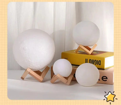 Hot Selling Moon Light Romantic Atmosphere Room Decoration Warm Soft Light Accompany Night Lamp Birthday Gift Button Cell