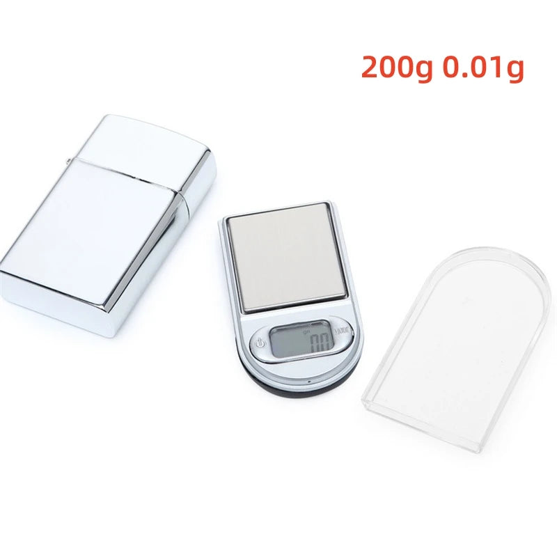 Mini Pocket Lighter Scale 50g/100g/200g Precision Digital Scales for For Jewelry Diamond Reloading Kitchen 0.01g Weight