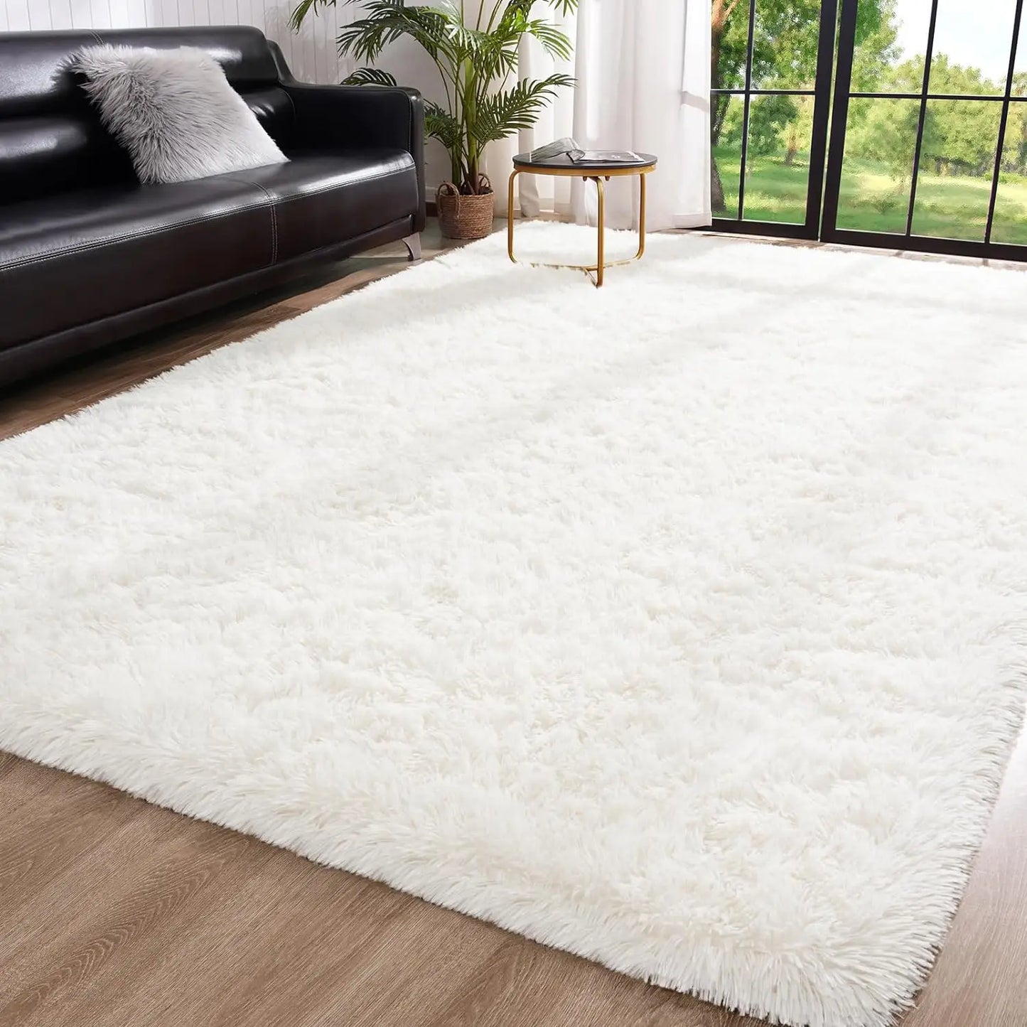 Fluffy Rug Indoor Plush Soft Carpet for Living Room Anti-Skid Durable Area Rug for Girls Bedroom Kids Room Carpets